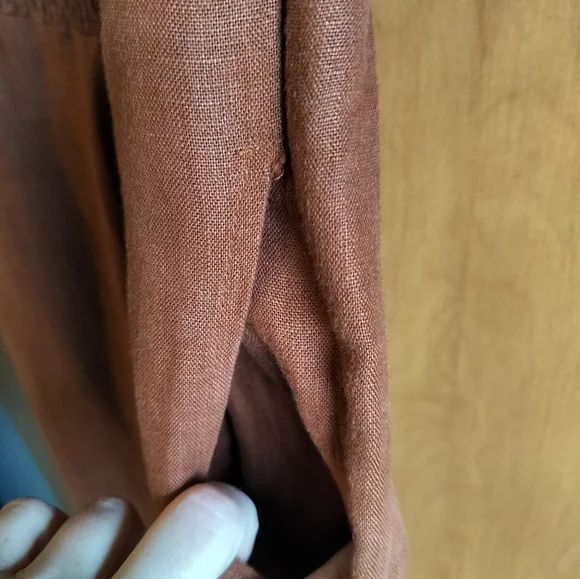 Faithful the Brand 100% Linen Smocked Coquette Princess Orange Jumpsuit NWT 10 - Picture 6 of 14